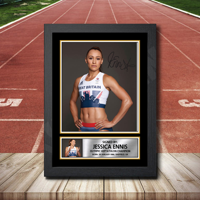 Jessica Ennis Printed Signature Athletics Star Poster Print Framed Wall Art Gift – Jessica Ennis Printed Signature Athletics Star Poster Print