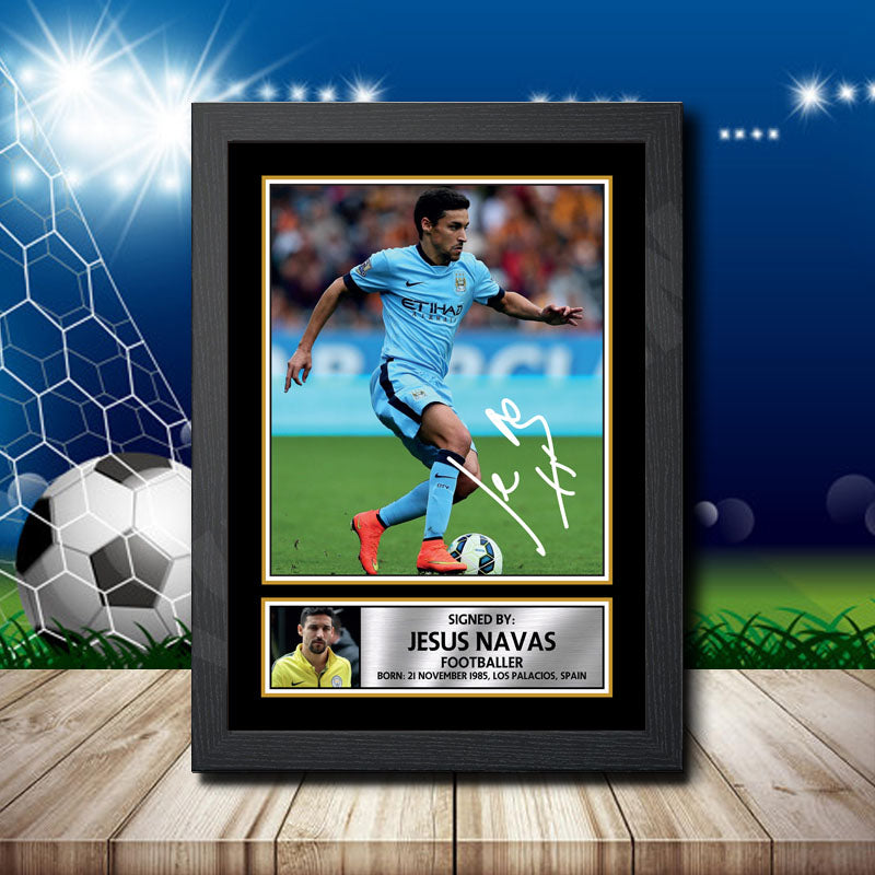Jesus Navas 1 Printed Signature Footballers Star Poster Print Framed Wall Art Gift – Jesus Navas 1 Printed Signature Footballers Star Poster Print