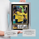 Jhon Arias Printed Autograph Poster – Wolverhampton Wanderers & Colombia Football Star Wall Art – Soccer Player Memorabilia Poster Print