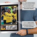 Jhon Arias Printed Autograph Poster – Wolverhampton Wanderers & Colombia Football Star Wall Art – Soccer Player Memorabilia Poster Print