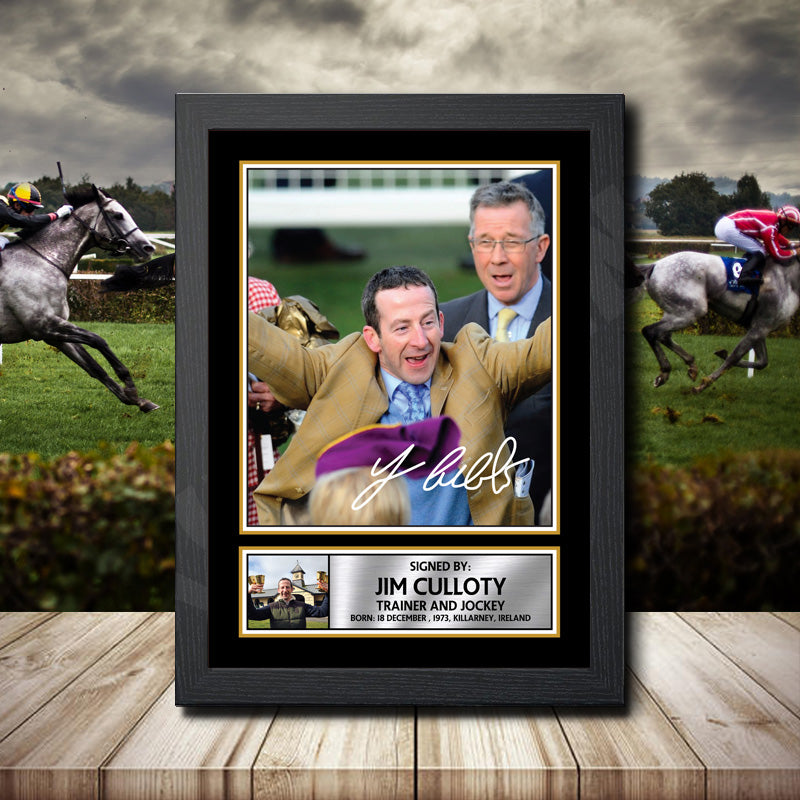 Jim Culloty Printed Signature Horse-Racing Star Poster Print Framed Wall Art Gift – Jim Culloty Printed Signature Horse-Racing Star Poster Print