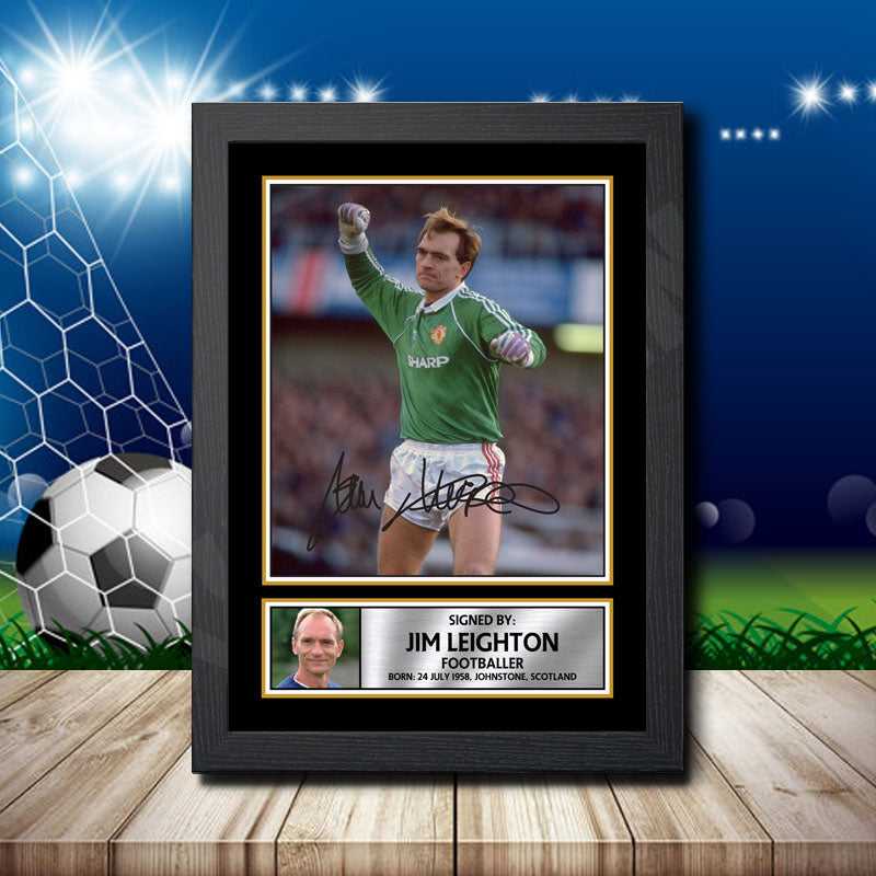 Jim Leighton 2 Printed Signature Footballers Star Poster Print Framed Wall Art Gift – Jim Leighton 2 Printed Signature Footballers Star Poster Print