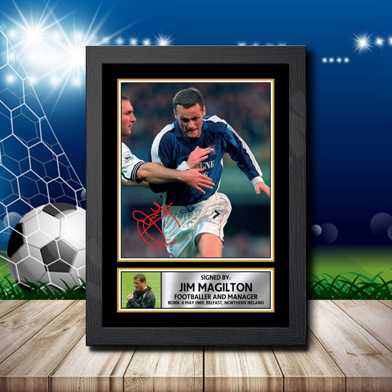 Jim Magilton Printed Signature Footballers Star Poster Print Framed Wall Art Gift – Jim Magilton Printed Signature Footballers Star Poster Print