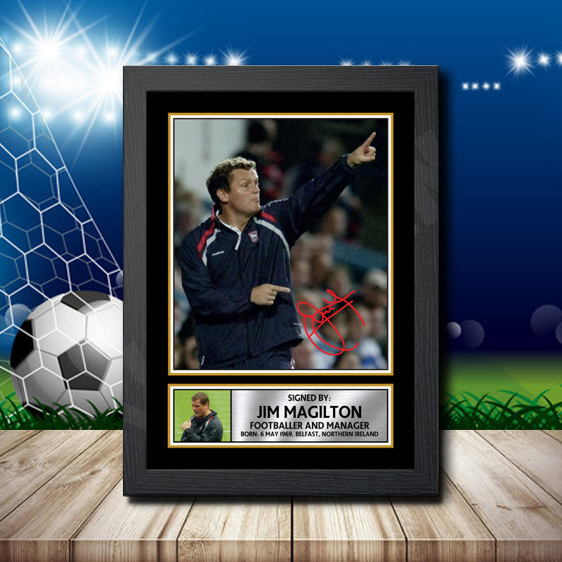 Jim Magilton 2 Printed Signature Footballers Star Poster Print Framed Wall Art Gift – Jim Magilton 2 Printed Signature Footballers Star Poster Print