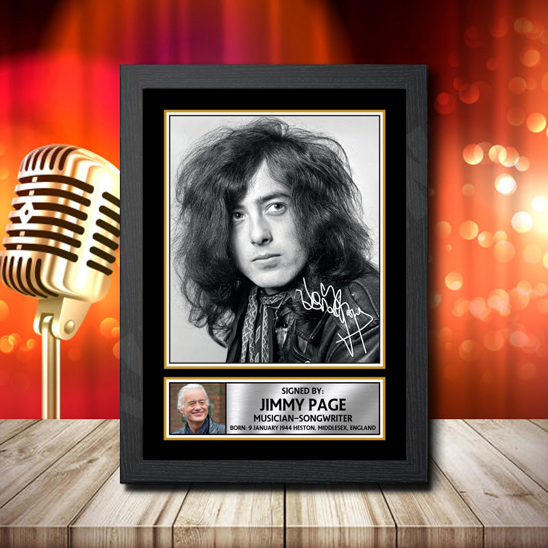 Jimmy Page 1 – Printed Signature Music Star Print – Jimmy Page 1