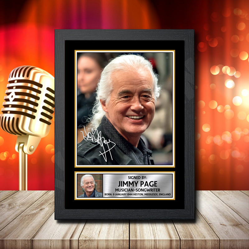 Jimmy Page 2 – Printed Signature Music Star Print – Jimmy Page 2