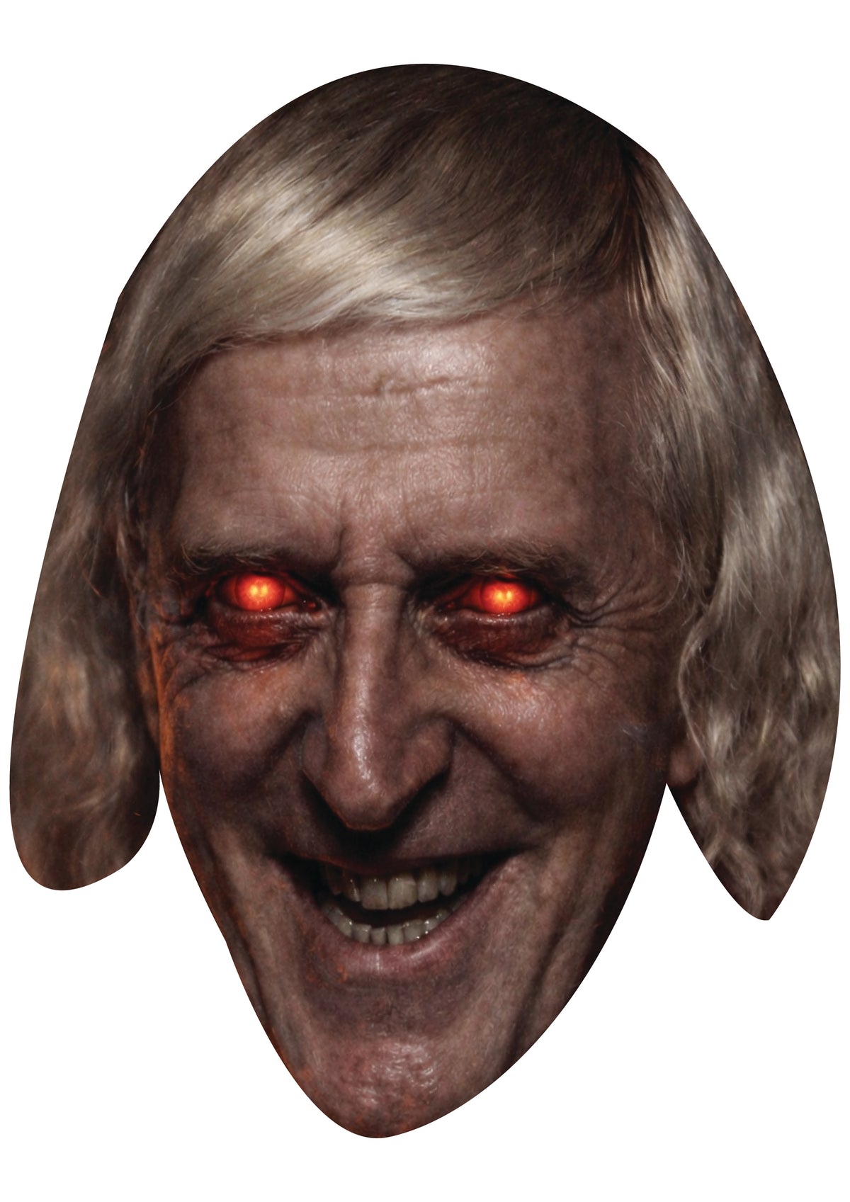 Jimmy Savile Evil Face Mask – Horror Style Celebrity Card Face Mask – Halloween, Fancy Dress, Parties, Events & Photo Booth Fun