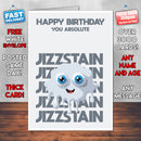 Rude Swear Word Birthday Card Design - J*ZZSTAIN