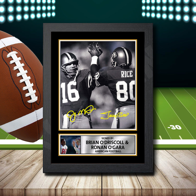 Joe Montana Jerry Rice 2 – Printed Signature NFL Star Print – Joe Montana Jerry Rice 2