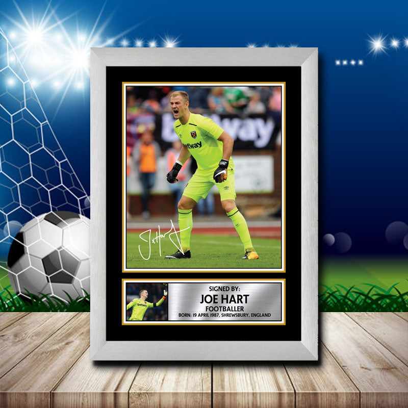 Joe Hart 2 Printed Signature Footballers Star Poster Print Framed Wall Art Gift – Joe Hart 2 Printed Signature Footballers Star Poster Print