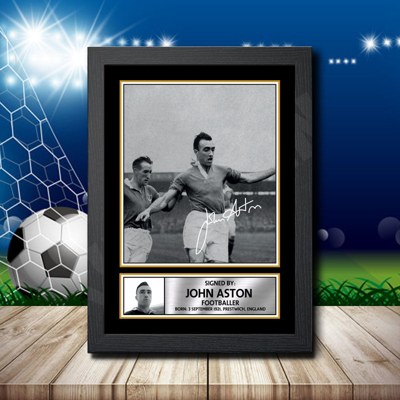 John Aston 2 Printed Signature Footballers Star Poster Print Framed Wall Art Gift – John Aston 2 Printed Signature Footballers Star Poster Print