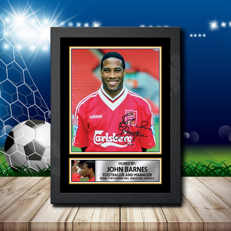 John Barnes 2 Printed Signature Footballers Star Poster Print Framed Wall Art Gift – John Barnes 2 Printed Signature Footballers Star Poster Print