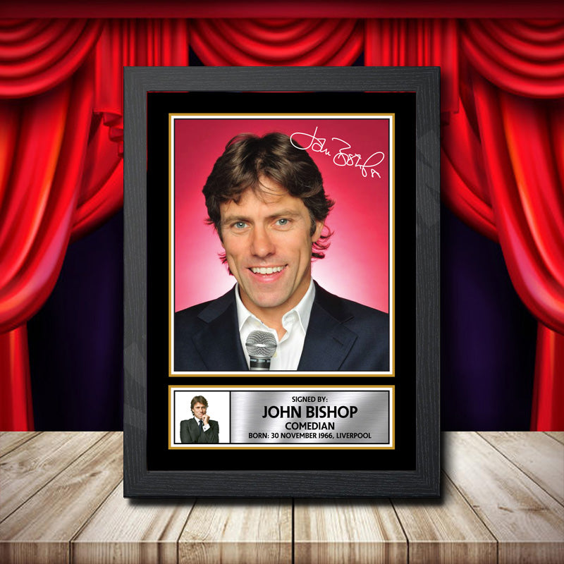 John Bishop Printed Signature Comedy Star Poster Print Framed Wall Art Gift – John Bishop Printed Signature Comedy Star Poster Print