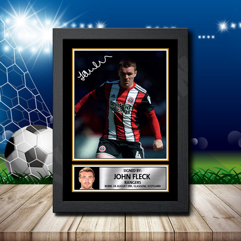 John Fleck 2 Printed Signature Footballers Star Poster Print Framed Wall Art Gift – John Fleck 2 Printed Signature Footballers Star Poster Print