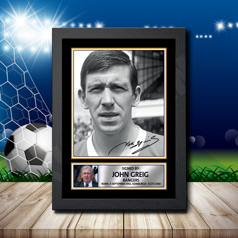 John Greig 1 Printed Signature Footballers Star Poster Print Framed Wall Art Gift – John Greig 1 Printed Signature Footballers Star Poster Print