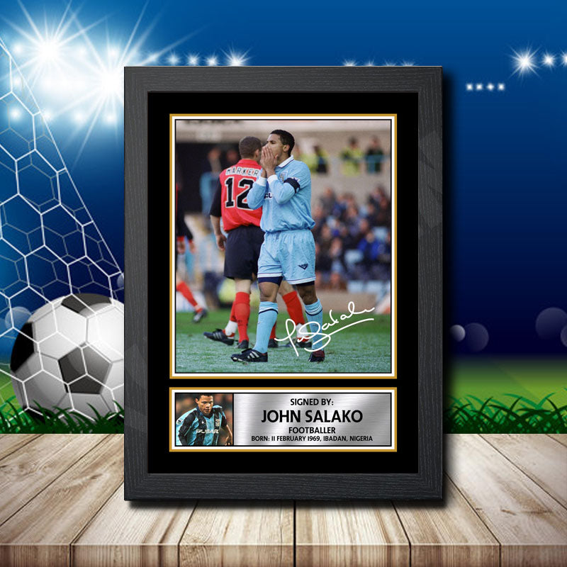 John Salako 2 Printed Signature Footballers Star Poster Print Framed Wall Art Gift – John Salako 2 Printed Signature Footballers Star Poster Print