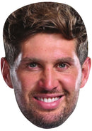 John Stones Face Mask 2026 – England Football Player Celebrity Card Face Mask – Celebrity Mask for Stag Do, Hen Night, Fancy Dress & Costume Parties – Funny Adult Card Mask