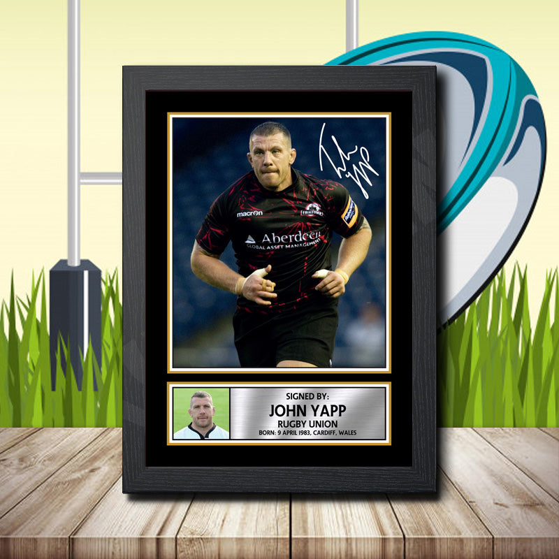 John Yapp 1 Printed Signature Rugby Star Poster Print Framed Wall Art Gift – John Yapp 1 Printed Signature Rugby Star Poster Print