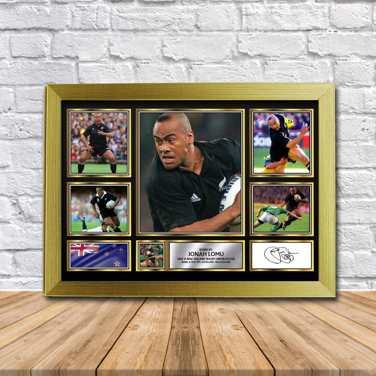 Jonah Lomu (2) Gift Framed Printed Signature Star Poster Print Wall Art Gift – Jonah Lomu Gift Framed Printed Signature Star Poster Print Wall Art Gift