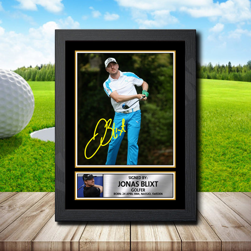 Jonas Blixt 2 Printed Signature Golfer Star Poster Print Framed Wall Art Gift – Jonas Blixt 2 Printed Signature Golfer Star Poster Print