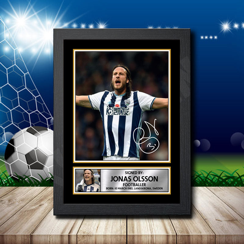Jonas Olsson Printed Signature Footballers Star Poster Print Framed Wall Art Gift – Jonas Olsson Printed Signature Footballers Star Poster Print