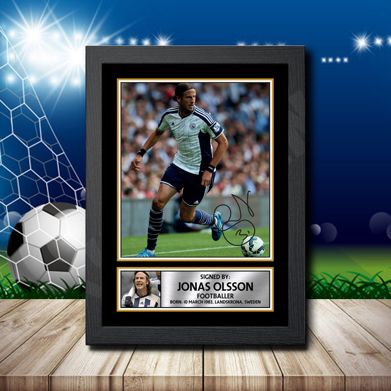 Jonas Olsson 2 Printed Signature Footballers Star Poster Print Framed Wall Art Gift – Jonas Olsson 2 Printed Signature Footballers Star Poster Print