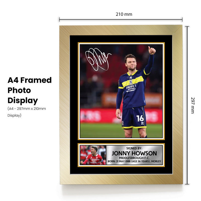 Jonny Howson Signed Autographed Poster Print – Middlesbrough FC Football Memorabilia – Gift for Fans & Collectors