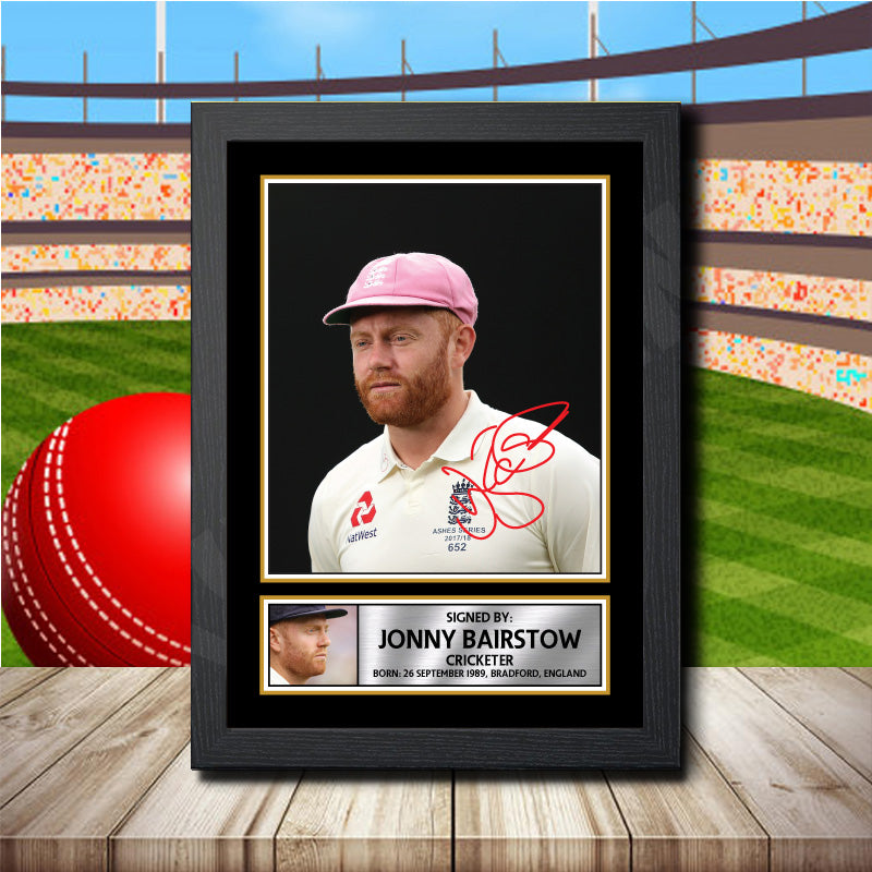 Jonny Bairstow 2 Printed Signature Cricket Star Poster Print Framed Wall Art Gift – Jonny Bairstow 2 Printed Signature Cricket Star Poster Print
