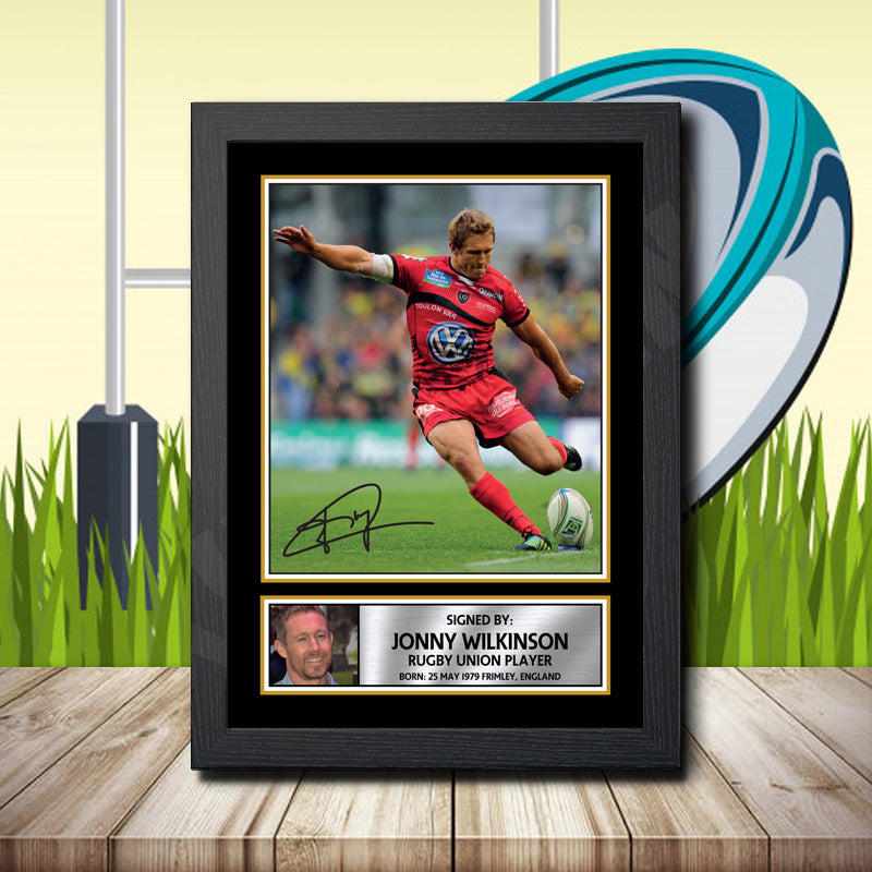 Jonny Wilkinson 2 Printed Signature Rugby Star Poster Print Framed Wall Art Gift – Jonny Wilkinson 2 Printed Signature Rugby Star Poster Print