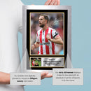 Jordan Henderson Printed Autograph Poster – England & Brentford Football Star Wall Art – Soccer Player Memorabilia Poster Print
