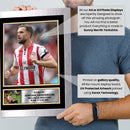 Jordan Henderson Printed Autograph Poster – England & Brentford Football Star Wall Art – Soccer Player Memorabilia Poster Print