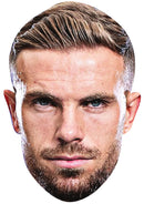 Jordan Henderson Face Mask 2026 – England Football Player Celebrity Card Face Mask – Celebrity Mask for Stag Do, Hen Night, Fancy Dress & Costume Parties – Funny Adult Card Mask