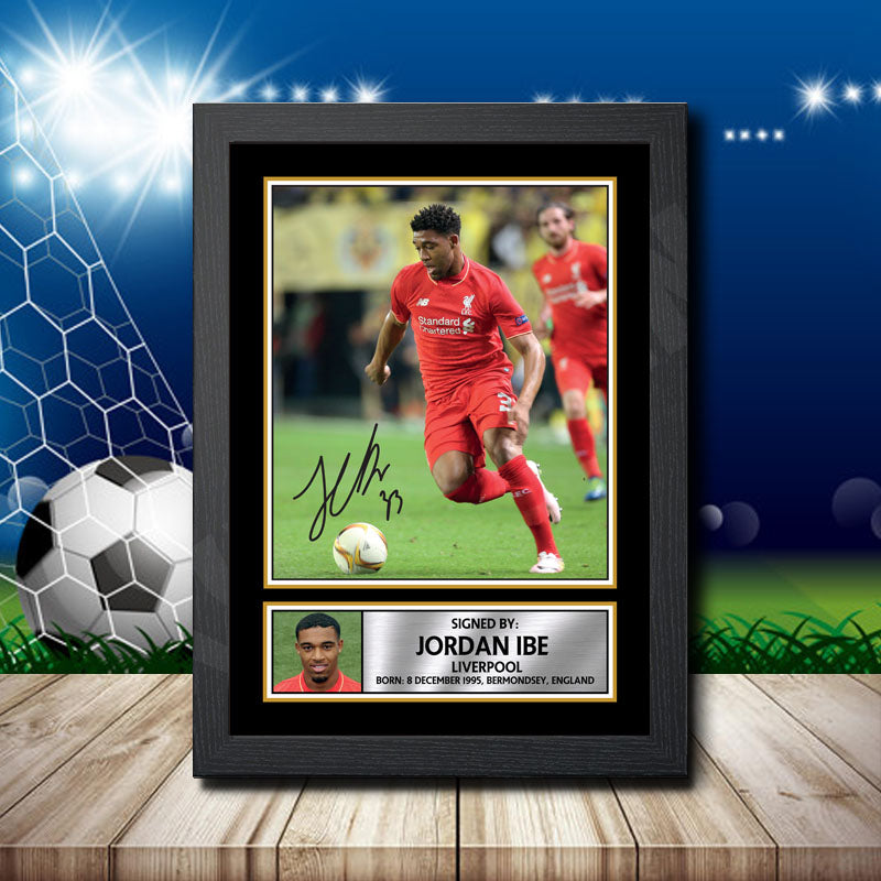 Jordan Ibe 1 Printed Signature Footballers Star Poster Print Framed Wall Art Gift – Jordan Ibe 1 Printed Signature Footballers Star Poster Print