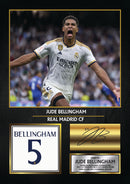 Jude Bellingham Real Madrid Signed Poster Print – Real Madrid CF Football Wall Art – Printed Autograph Soccer Memorabilia – La Liga Fan Gift & Bedroom Decor