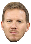 Julian Nagelsmann Face Mask – Germany Football Manager Inspired Card Face Mask, Soccer Fan Party Accessory, Sports Supporter Prop, Football Gift