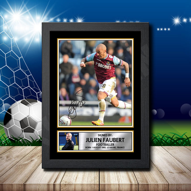 Julien Faubert 2 Printed Signature Footballers Star Poster Print Framed Wall Art Gift – Julien Faubert 2 Printed Signature Footballers Star Poster Print
