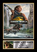 Jurassic World: Rebirth Printed Autograph Poster – Scarlett Johansson Movie Poster – Dinosaur Adventure Film Wall Art