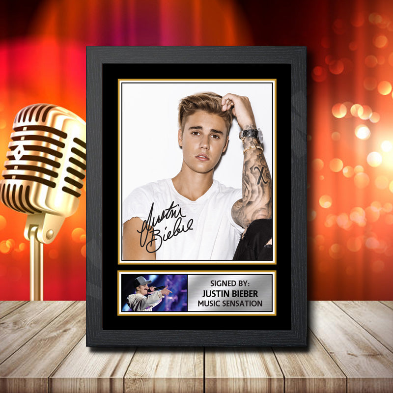 Justin Bieber – Printed Signature Music Star Print – Justin Bieber