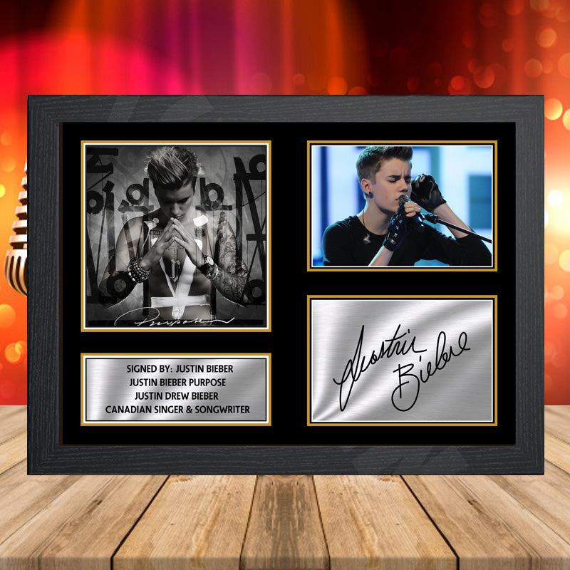 Justin Bieber Purpose – Printed Signature Music-Landscape Star Print – Justin Bieber Purpose