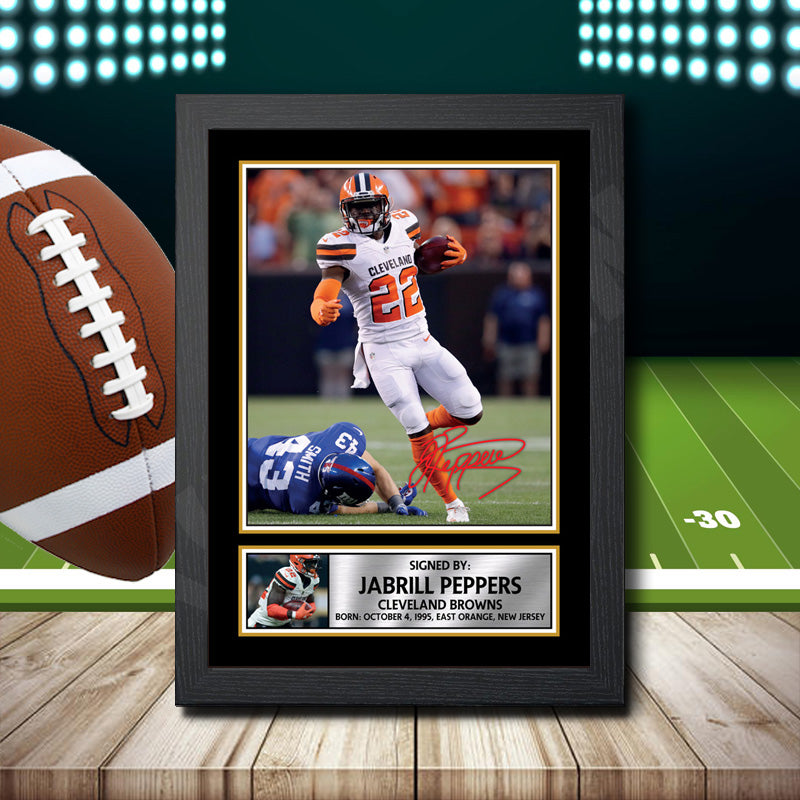Jabrill Peppers – Printed Signature NFL Star Print – Jabrill Peppers