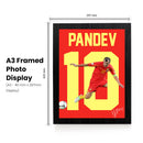 Goran Pandev Signed Poster Print – Macedonia Football Legend Tribute Wall Art with Signature & Jersey Number 10 – Iconic Forward Memorabilia for Fans & Collectors