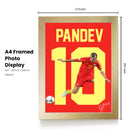 Goran Pandev Signed Poster Print – Macedonia Football Legend Tribute Wall Art with Signature & Jersey Number 10 – Iconic Forward Memorabilia for Fans & Collectors