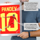 Goran Pandev Signed Poster Print – Macedonia Football Legend Tribute Wall Art with Signature & Jersey Number 10 – Iconic Forward Memorabilia for Fans & Collectors