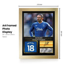 Jack Grealish Printed Signed Poster – Everton FC & England Midfielder Tribute Wall Art with Jersey & Bio Plaque – Premier League Football Memorabilia for Fans & Collectors