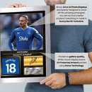 Jack Grealish Printed Signed Poster – Everton FC & England Midfielder Tribute Wall Art with Jersey & Bio Plaque – Premier League Football Memorabilia for Fans & Collectors