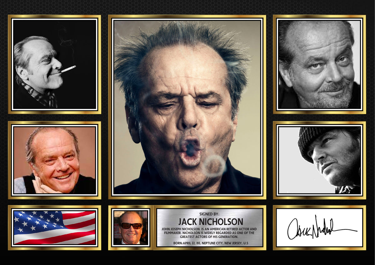 Jack Nicholson – Printed Signature Television Star Print – Jack Nicholson – A4 Poster