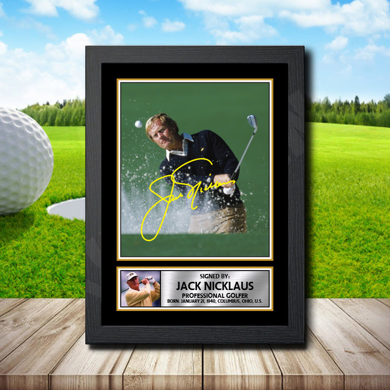 Jack Nicklaus Golf Printed Signature Poster Print Gift