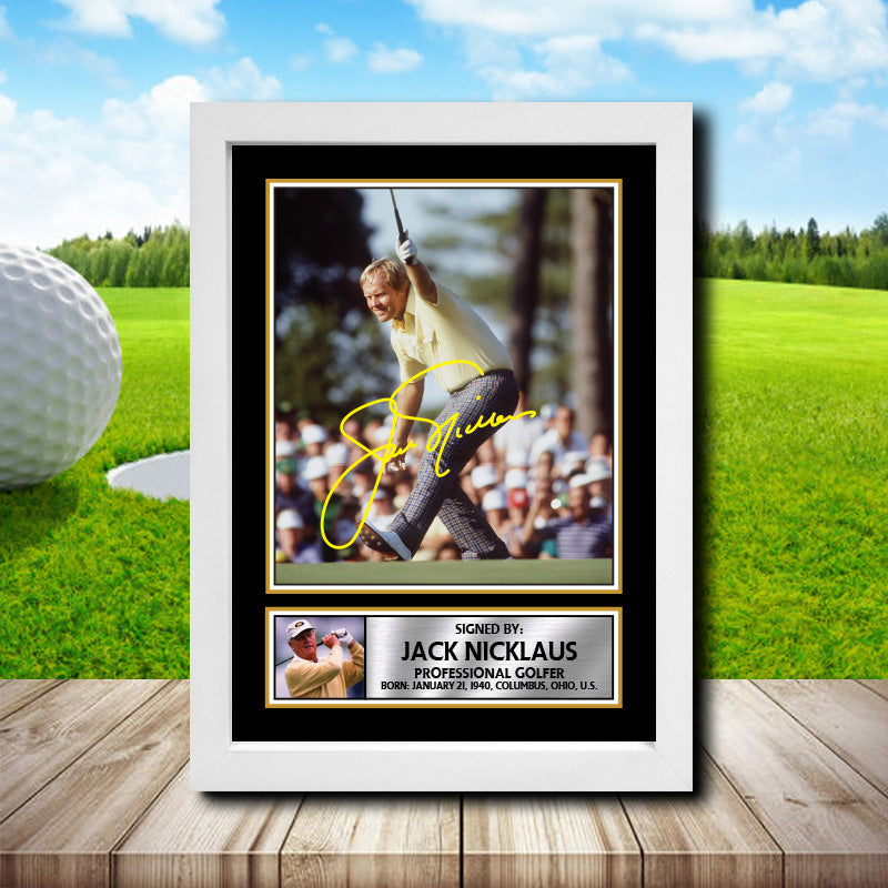 Jack Nicklaus 2 Golf Printed Signature Poster Print Gift