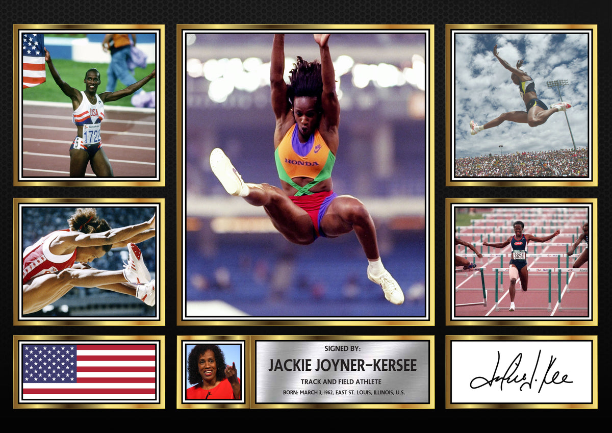 Jackie Joyner-Kersee Olympians Framed Printed Signature Print – Fan Gift – Wall Art – Jackie Joyner-Kersee Olympians Framed Printed Signature Print – A4 Poster