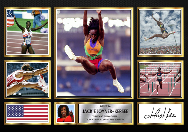 Jackie Joyner-Kersee Olympians Framed Printed Signature Print – Fan Gift – Wall Art – Reproduction Print